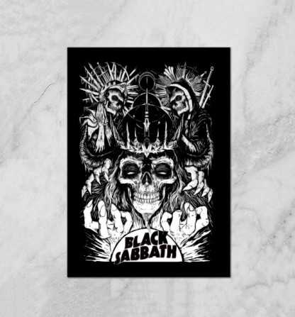 Baju atasan tengkorak terlaris BLACK SABBATH  Washed Unisex T-Shirt