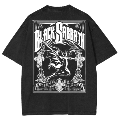 Black Sabbath Heavy Metal Washed Unisex T-Shirt