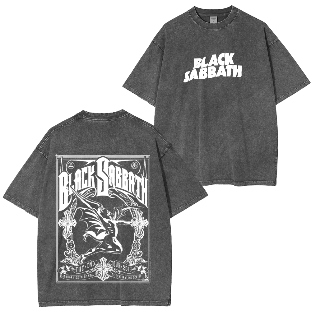 Black Sabbath Heavy Metal Washed Unisex T-Shirt