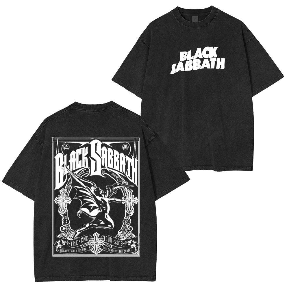 Black Sabbath Heavy Metal Washed Unisex T-Shirt