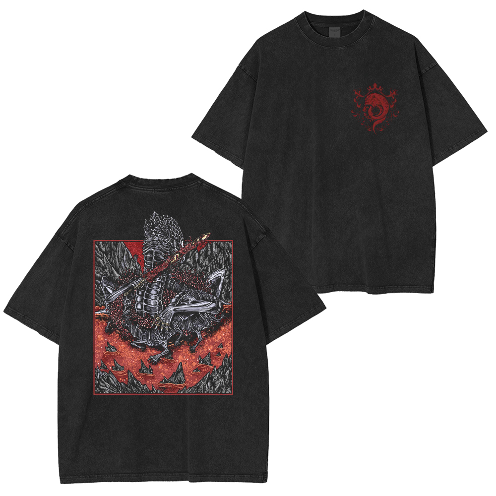 Rykard Lord of Blasphemy Grim Double-Sided Washed Unisex T-Shirt