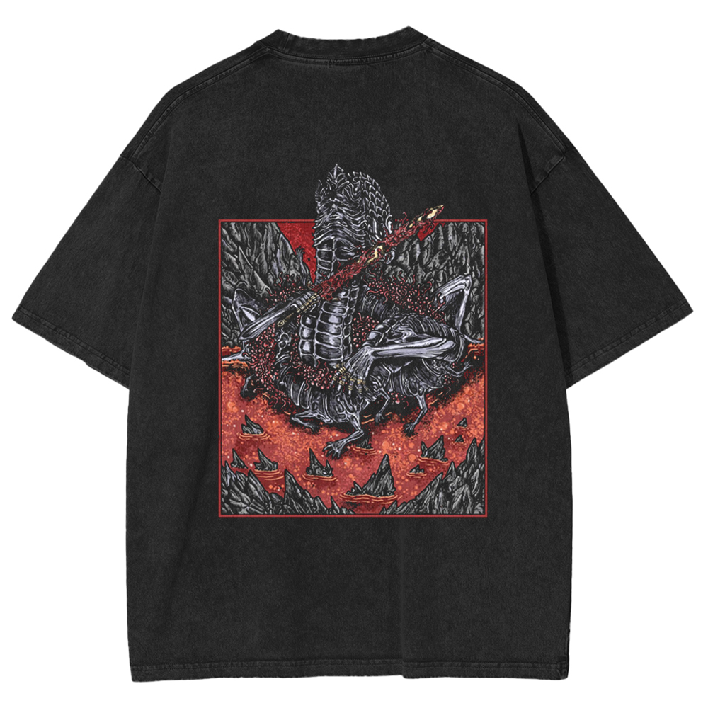 Rykard Lord of Blasphemy Grim Double-Sided Washed Unisex T-Shirt