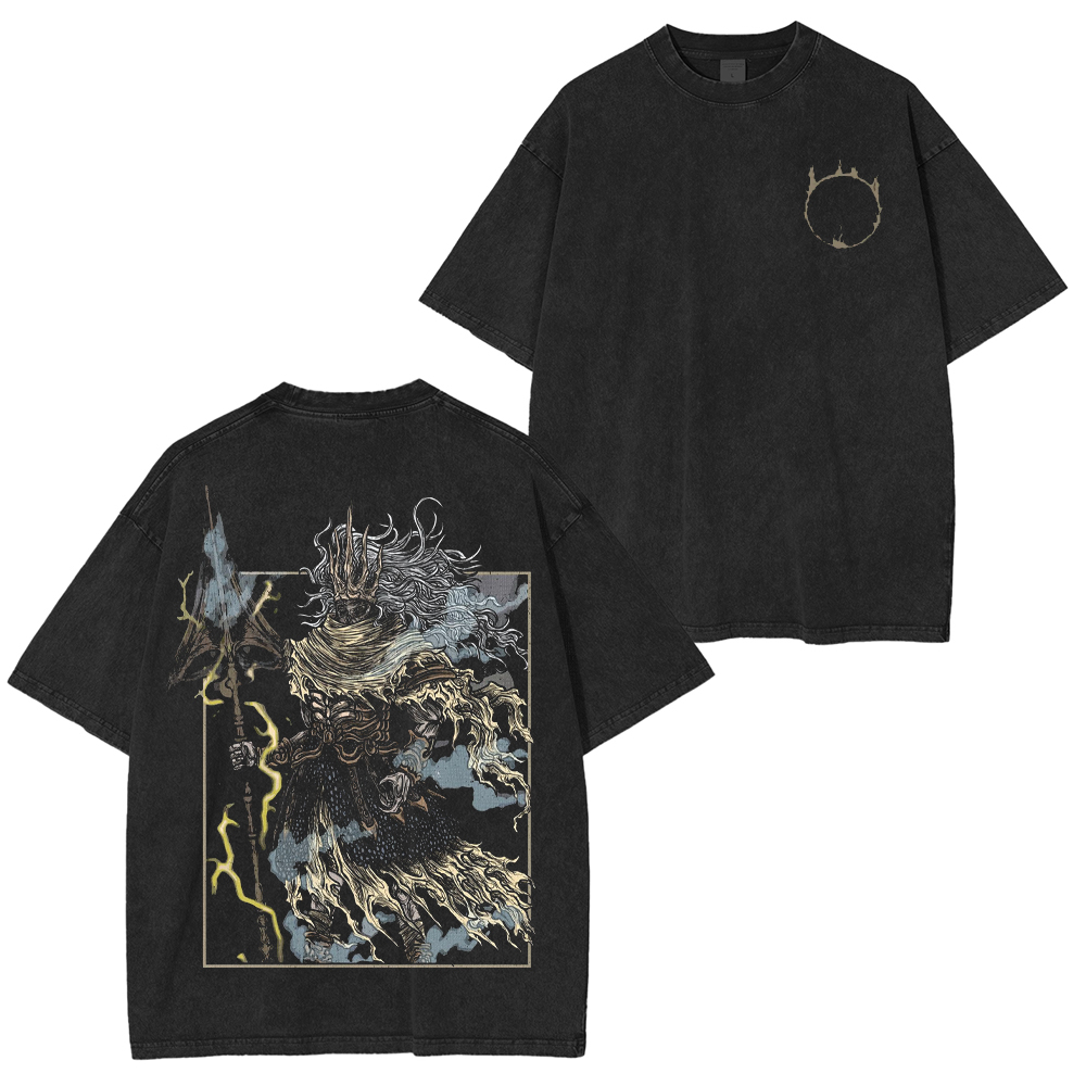 Nameless King Grim Double-Sided Washed Unisex T-Shirt