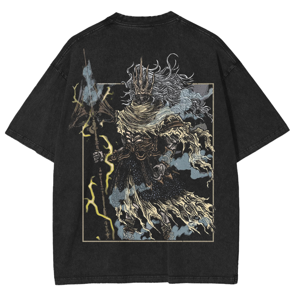 Nameless King Grim Double-Sided Washed Unisex T-Shirt