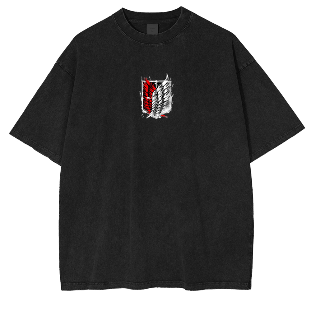  Attack on Titan Eren Yeager Washed Oversize T-Shirt /Sweatshirt/Hoodie