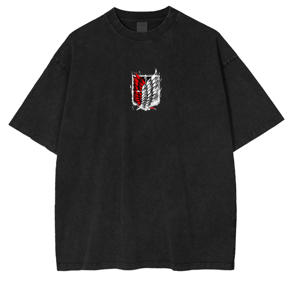  Attack on Titan Eren Yeager Washed Oversize T-Shirt /Sweatshirt/Hoodie