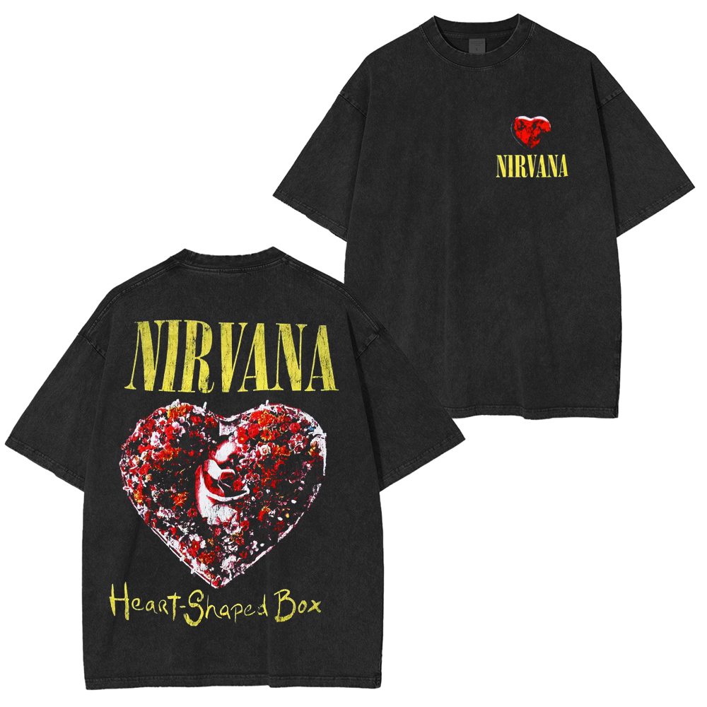 Nirvana Heart-Shaped Box Washed Unisex T-Shirt