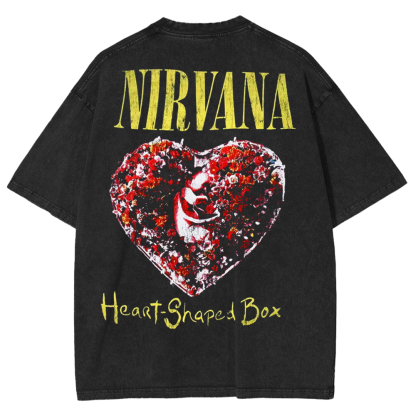 Nirvana Heart-Shaped Box Washed Unisex T-Shirt