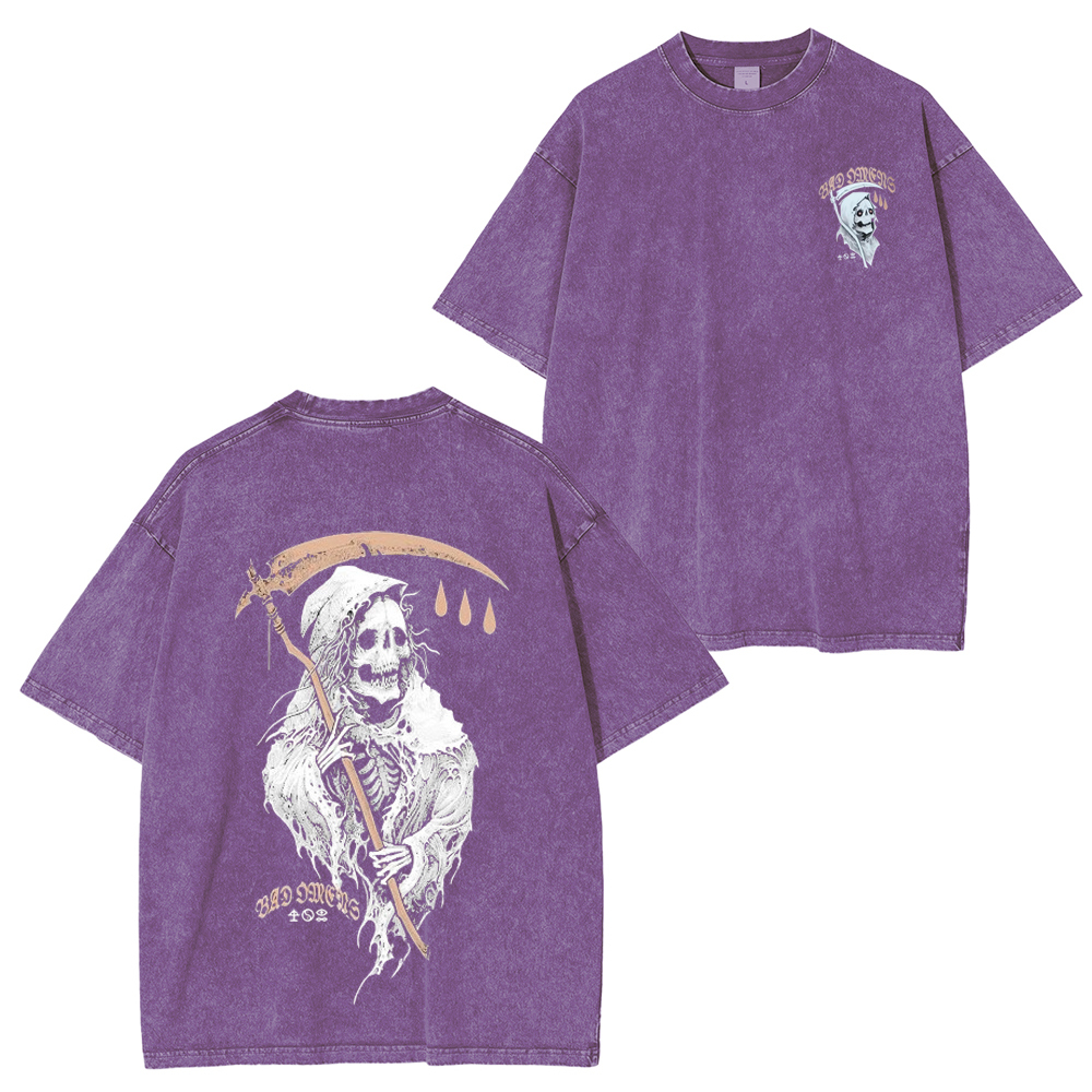 Death Spitter Bad Omens Heavy Metal Washed Unisex T-Shirt