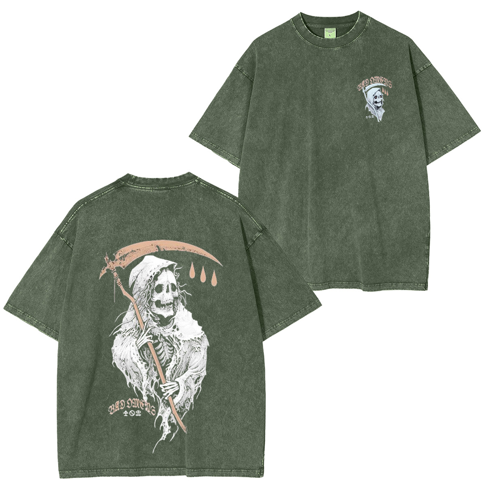 Death Spitter Bad Omens Heavy Metal Washed Unisex T-Shirt