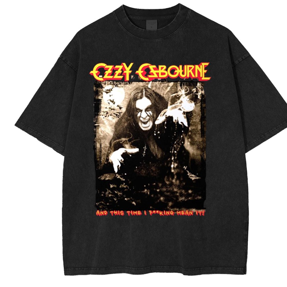 The Ozzy Osbourne Rising With Tourback Washed Unisex T-Shirt