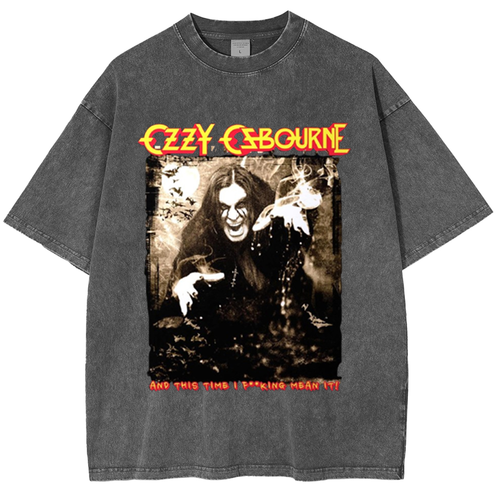 The Ozzy Osbourne Rising With Tourback Washed Unisex T-Shirt