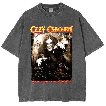 The Ozzy Osbourne Rising With Tourback Washed Unisex T-Shirt