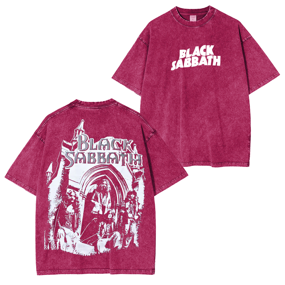 Retro Vintage Limited Edition Poster - Black Sabbath Washed Unisex T-Shirt