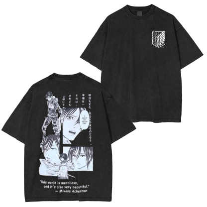 Mikasa Ackerman Washed Unisex T-Shirt
