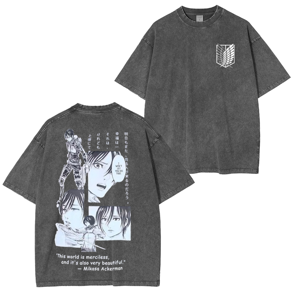 Mikasa Ackerman Washed Unisex T-Shirt