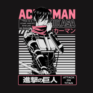 Remera Attack on Titan Mikasa Washed Unisex T-Shirt