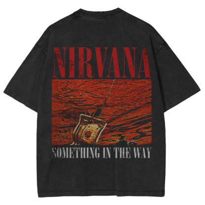 Nirvava Something In The Way  Washed Unisex T-Shirt