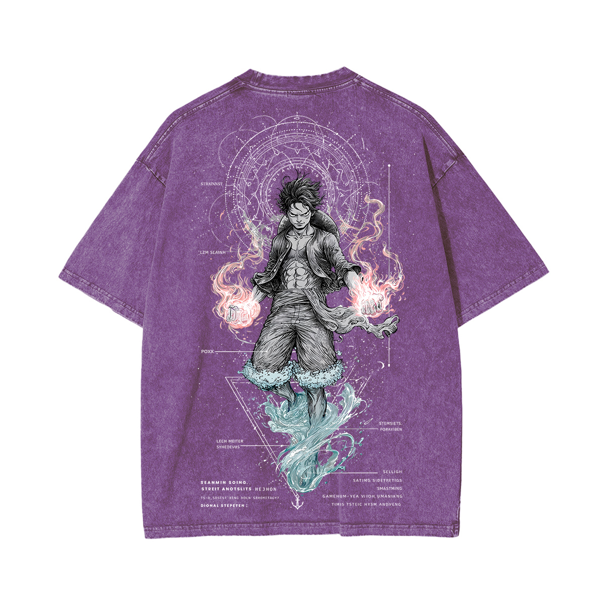 Luffy One Piece Unisex Washed T-Shirt