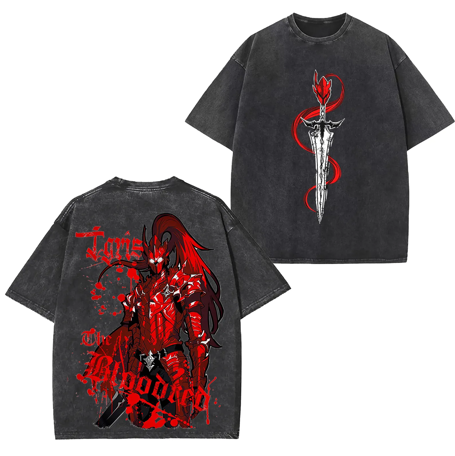 Lgris Bloodred - Solo Leveling Unisex Washed Tee