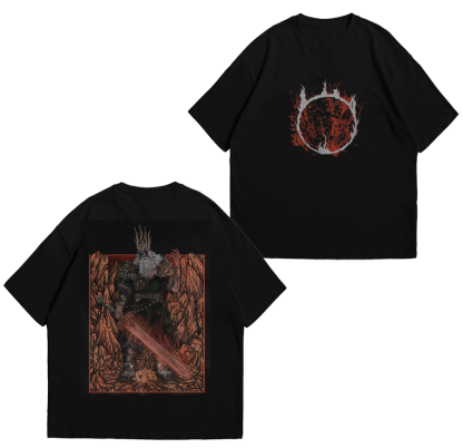 Dark Souls Gwyn Lord of Cinder Grim Hooded  T-Shirt/ Crewneck Sweatshirt/Hoodie