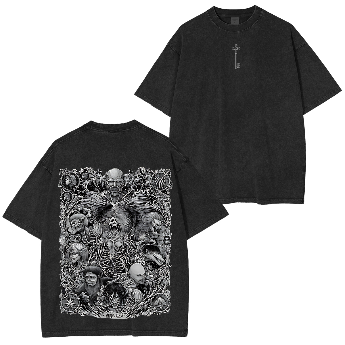 Attack on Titan Washed Unisex T-Shirt
