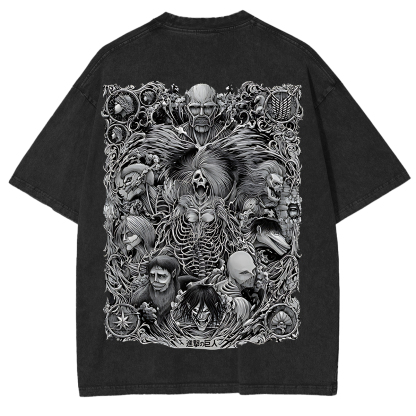 Attack on Titan Washed Unisex T-Shirt
