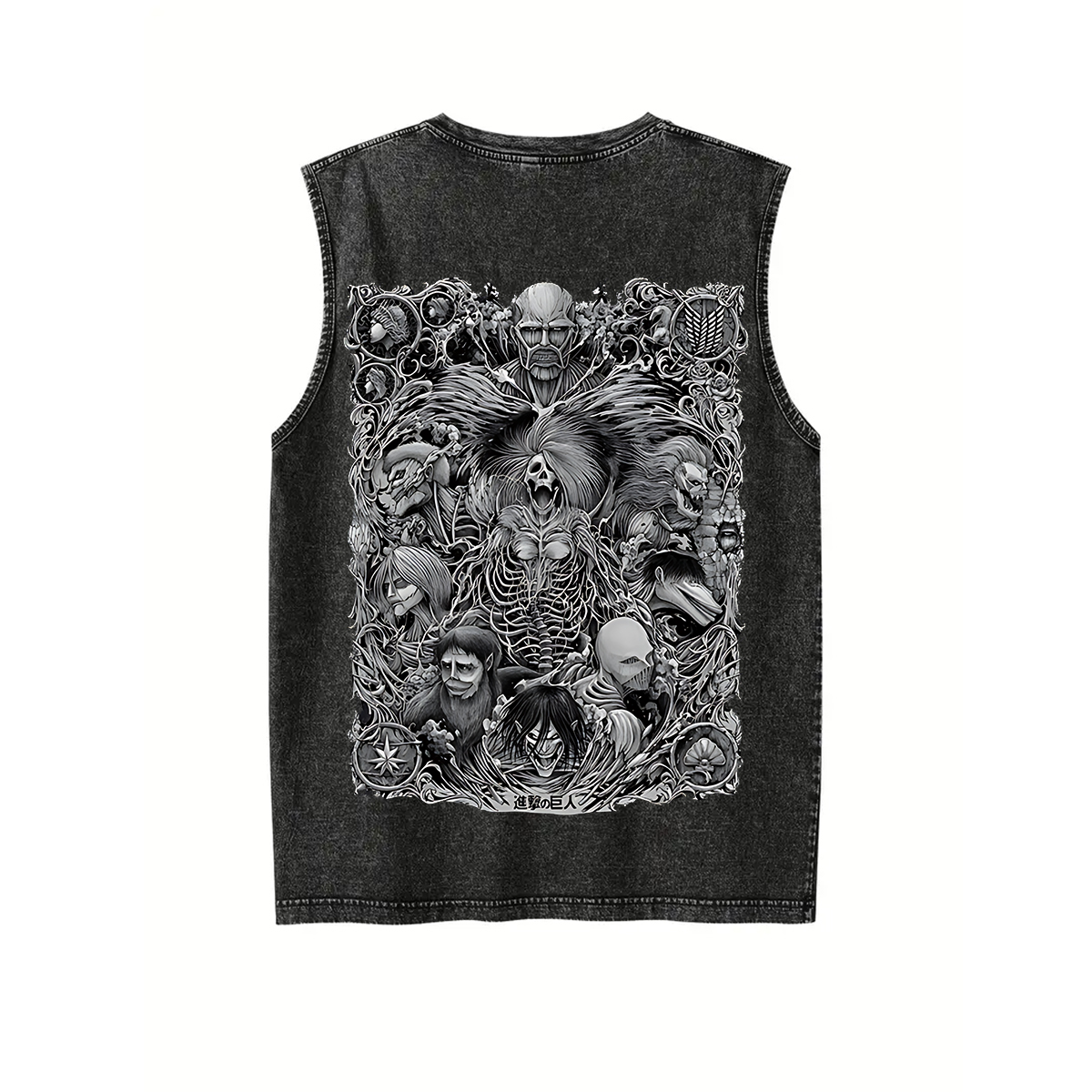 Attack on Titan Washed Unisex Tank Top