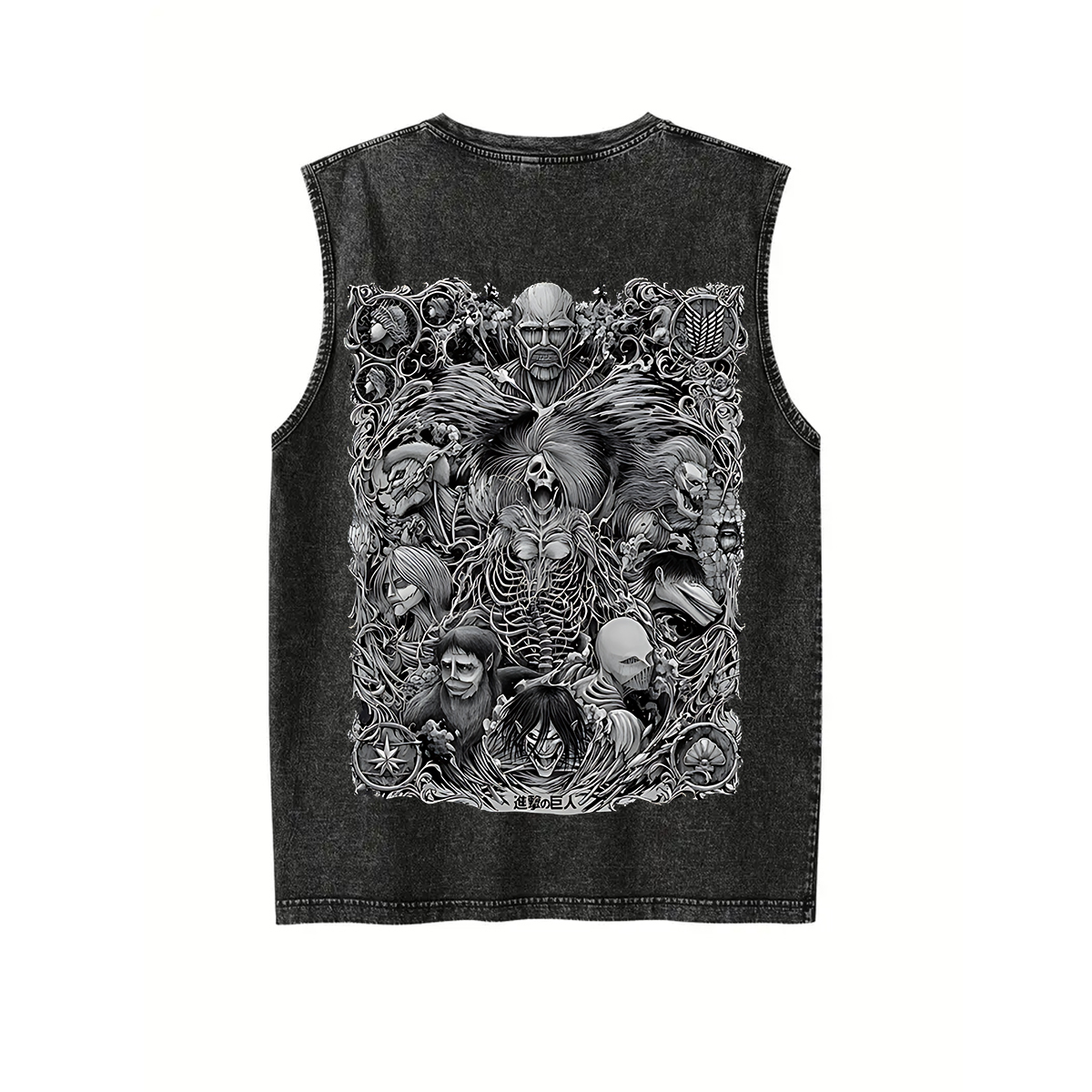 Attack on Titan Washed Unisex Tank Top