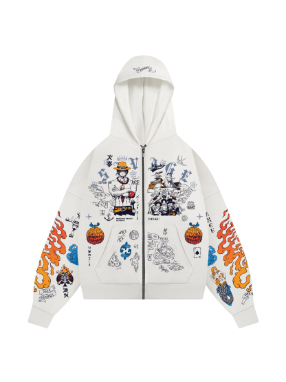 Fire Fist Zip Hoodie
