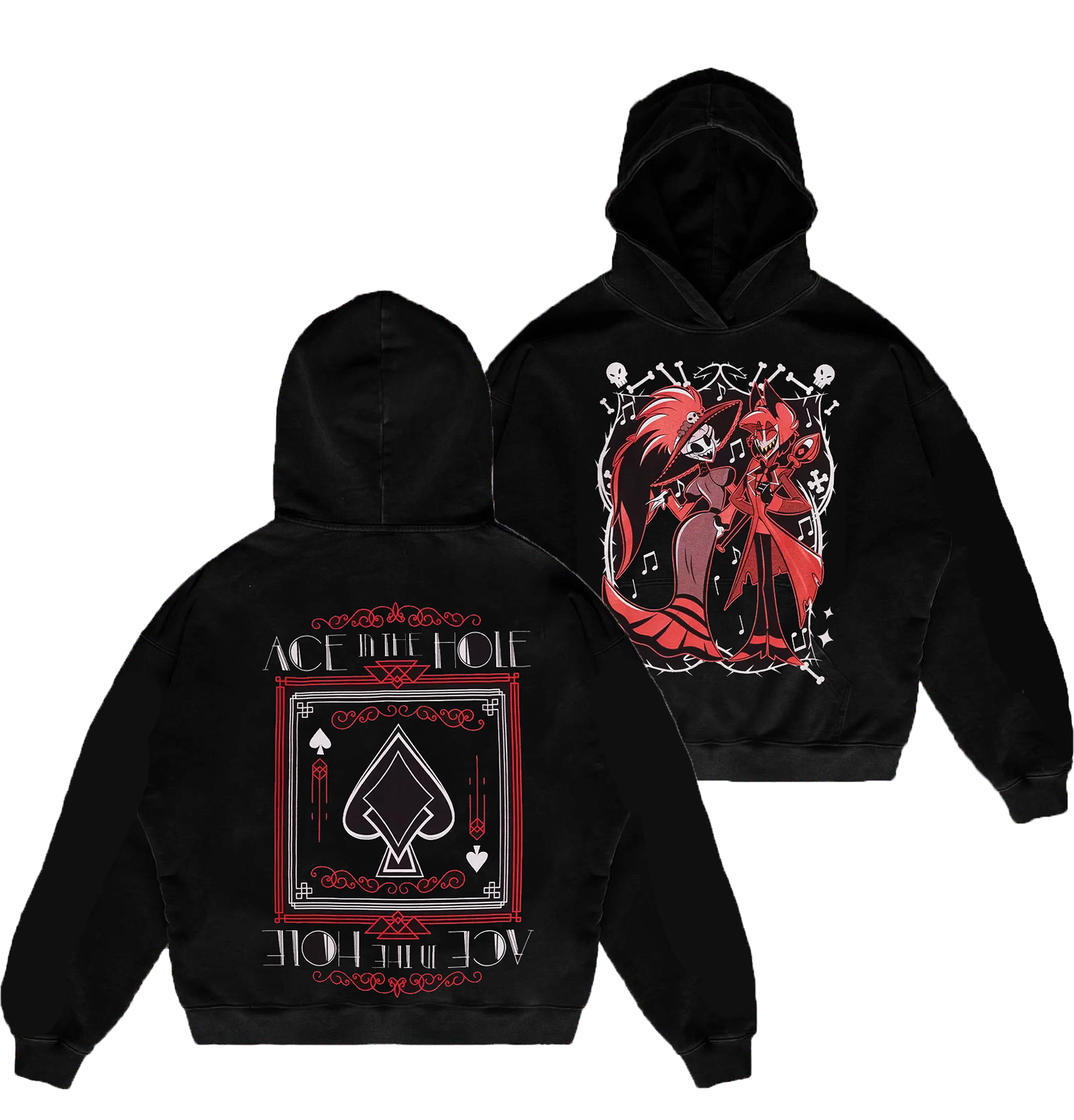 Hazbin Hotel Rosie & Alastor Ace Double-Sided Tee/Hoodie