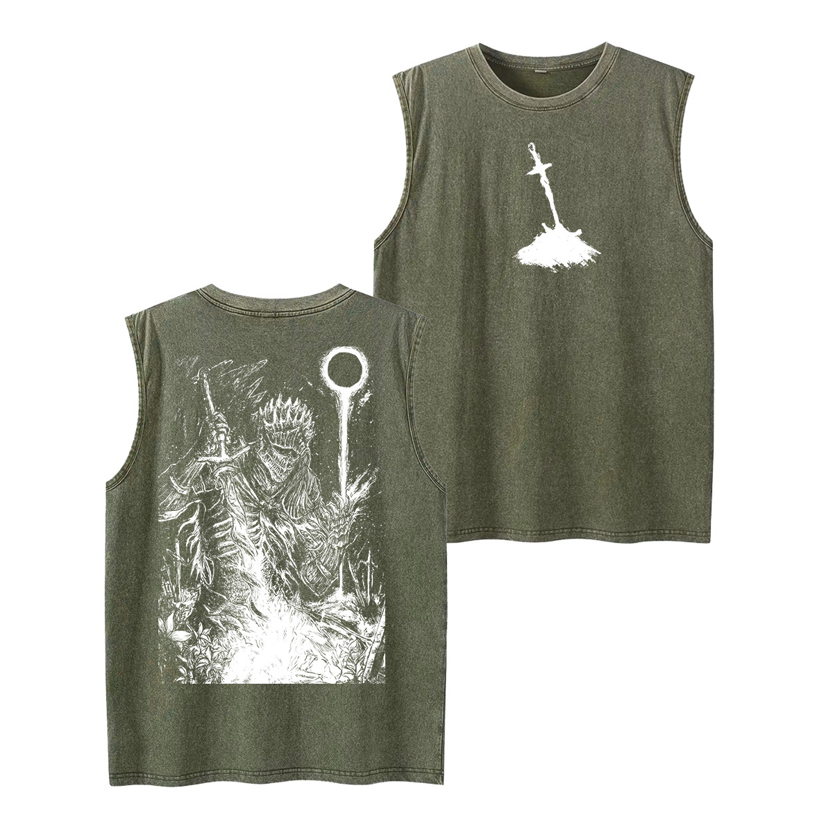 Dark Soul v2 Unisex Washed Tank Top