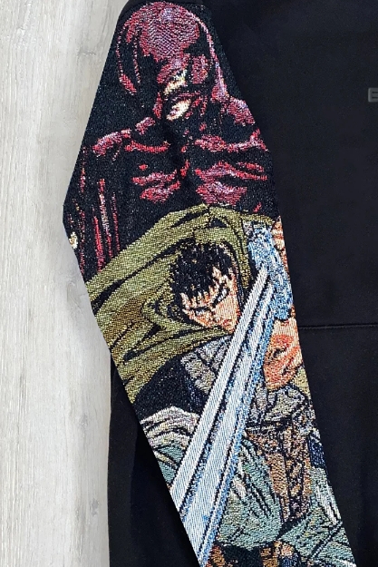 Berserk Guts Vs Griffith Oversize Tapestry Hoodie