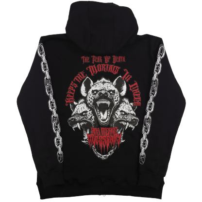 Cerberus Zip Up Hoodie Black