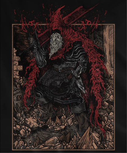 Dark Souls Slave Knight Gael Grim Hooded  T-Shirt/ Crewneck Sweatshirt/Hoodie