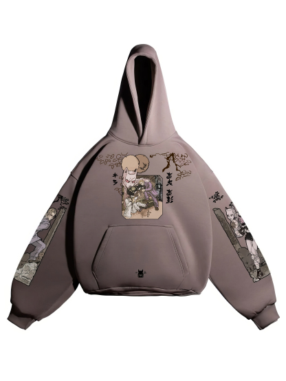 Vintage Kq Beige Hoodie