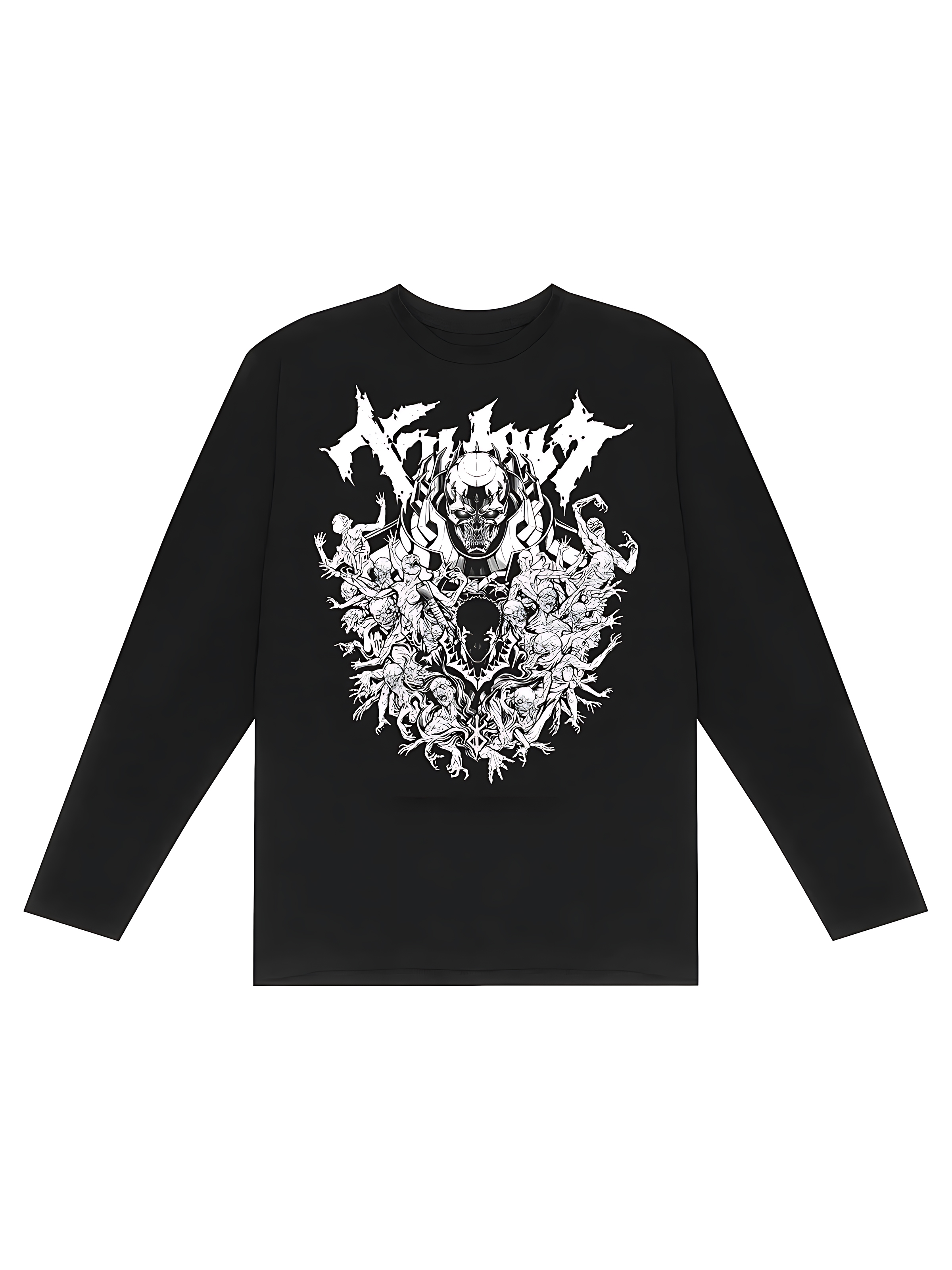 Skull Knight Oversize Long Sleeve Sweatshirt
