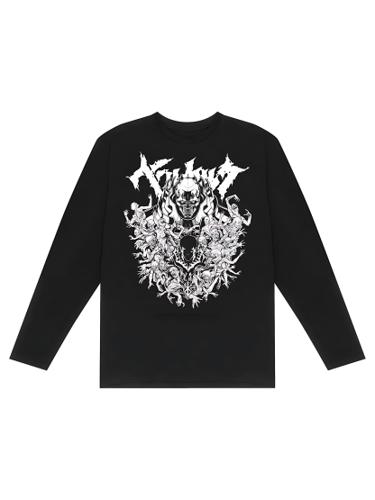 Skull Knight Oversize Long Sleeve Sweatshirt