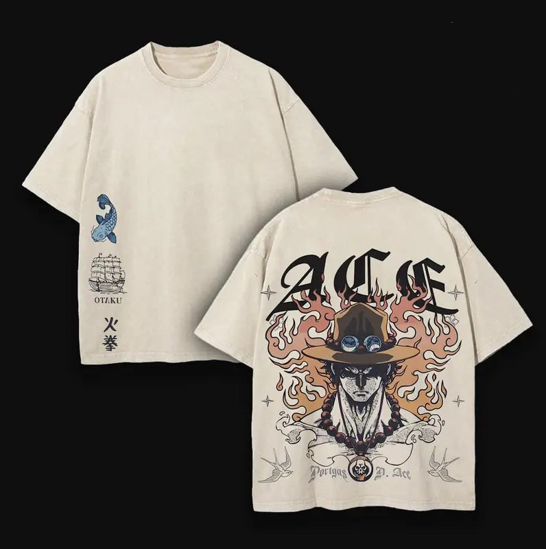Portgas D. Ace One Piece Washed T-shirt/Crewneck/Hoodie