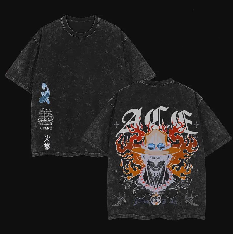 Portgas D. Ace One Piece Washed T-shirt/Crewneck/Hoodie