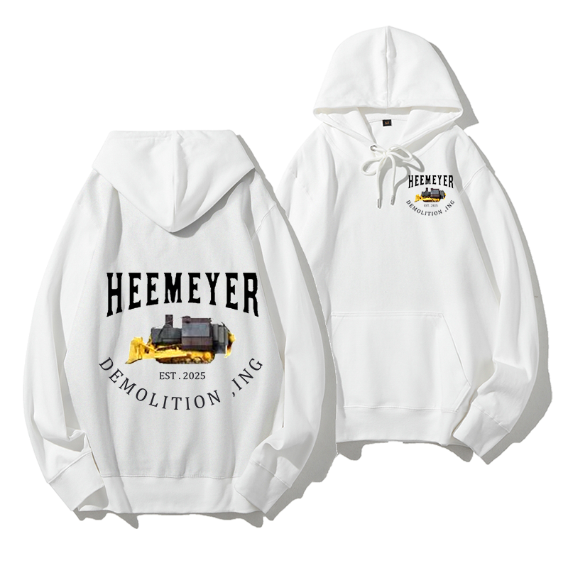 Heemeyer Demolition INC Unisex Hoodie - 300GSM Heavyweight Cotton | Date Personalization | Streetwear Essentials (Oversized Fit Available)
