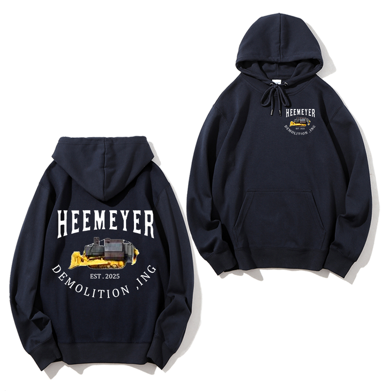 Heemeyer Demolition INC Unisex Hoodie - 300GSM Heavyweight Cotton | Date Personalization | Streetwear Essentials (Oversized Fit Available)