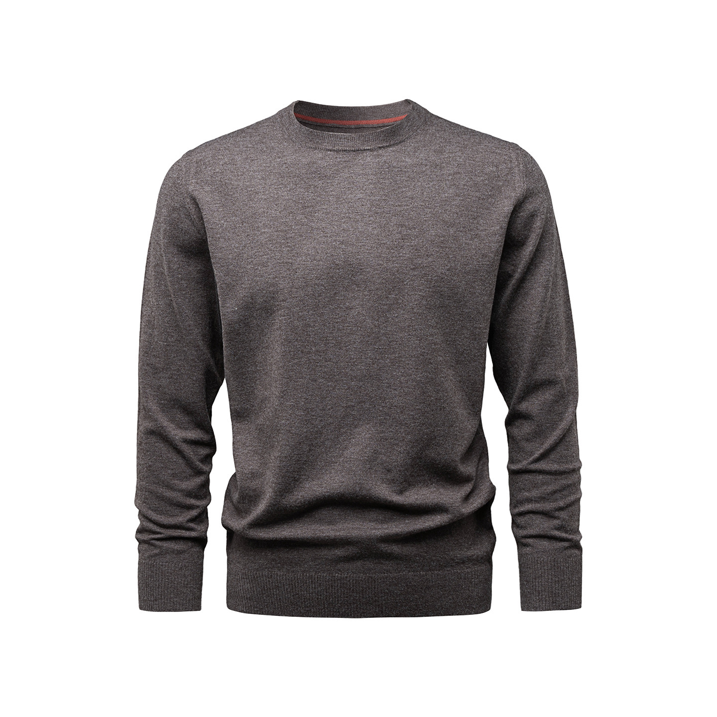 Men’s Wool Crewneck Sweater – Fall Winter Solid Knit Pullover, Soft Minimalist Base Layer in Relaxed Fit