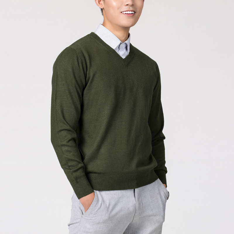 Men's V-Neck Sweater, Casual Knit Pullover, Fall Winter Pullover for Layering, Soft Comfortable for Daily Wear