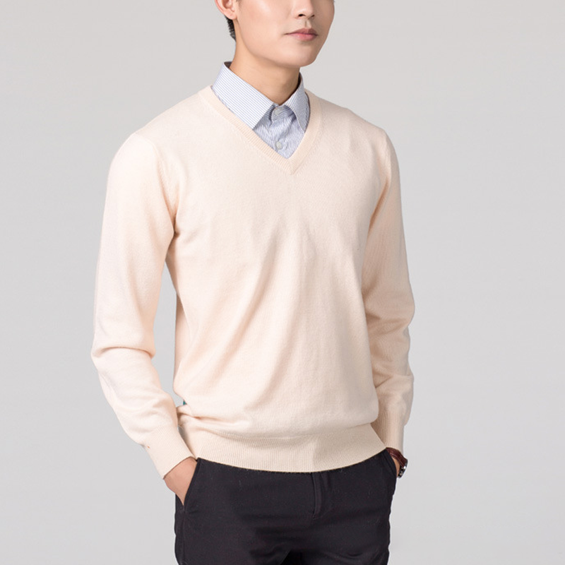 Men's V-Neck Sweater, Casual Knit Pullover, Fall Winter Pullover for Layering, Soft Comfortable for Daily Wear