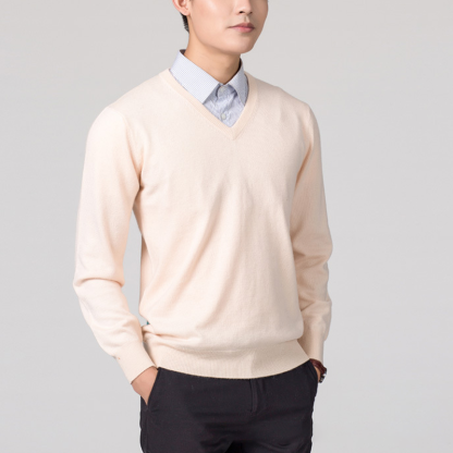 Men's V-Neck Sweater, Casual Knit Pullover, Fall Winter Pullover for Layering, Soft Comfortable for Daily Wear