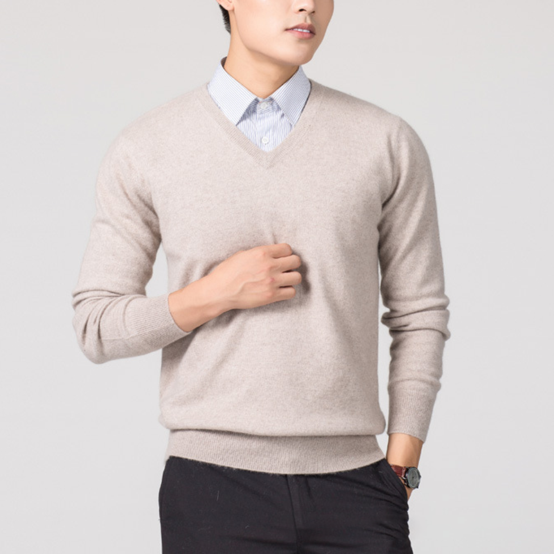Men's V-Neck Sweater, Casual Knit Pullover, Fall Winter Pullover for Layering, Soft Comfortable for Daily Wear