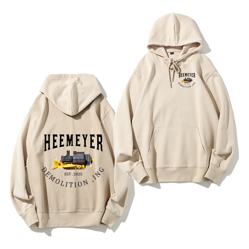 Heemeyer Demolition INC Unisex Hoodie - 300GSM Heavyweight Cotton | Date Personalization | Streetwear Essentials (Oversized Fit Available)