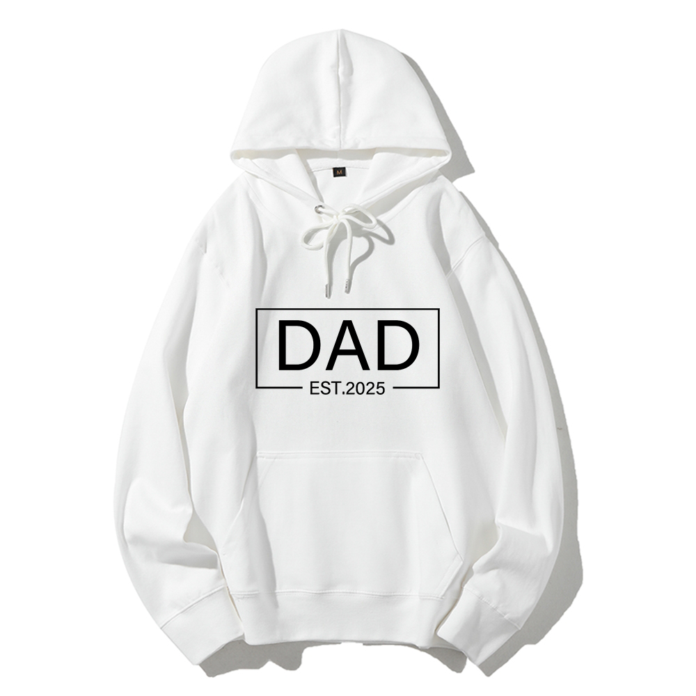 Custom Date Dad Hoodie Personalized Father's Day Gift Engraved Memory Sweatshirt For Birthday, Anniversary & Everyday Wear