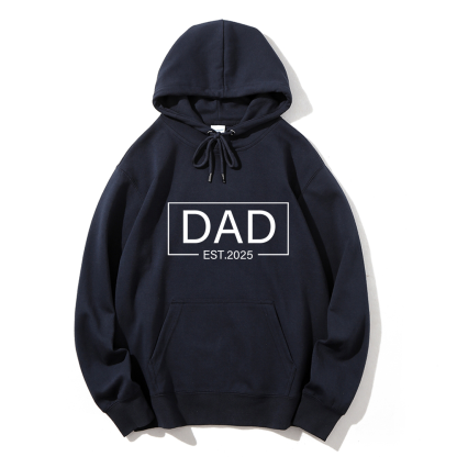Custom Date Dad Hoodie Personalized Father's Day Gift Engraved Memory Sweatshirt For Birthday, Anniversary & Everyday Wear